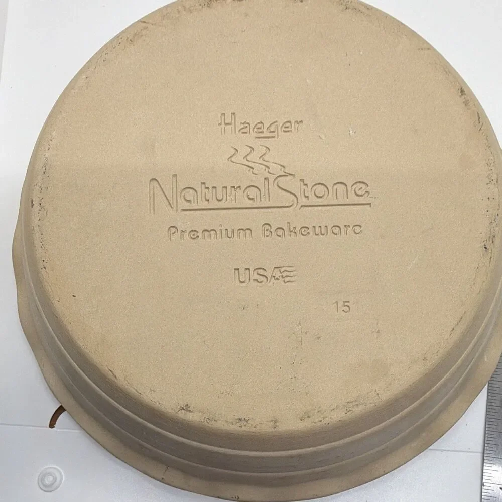 Haeger NaturalStone Premium Bakeware Stoneware Pie Dish 9in Round Beige